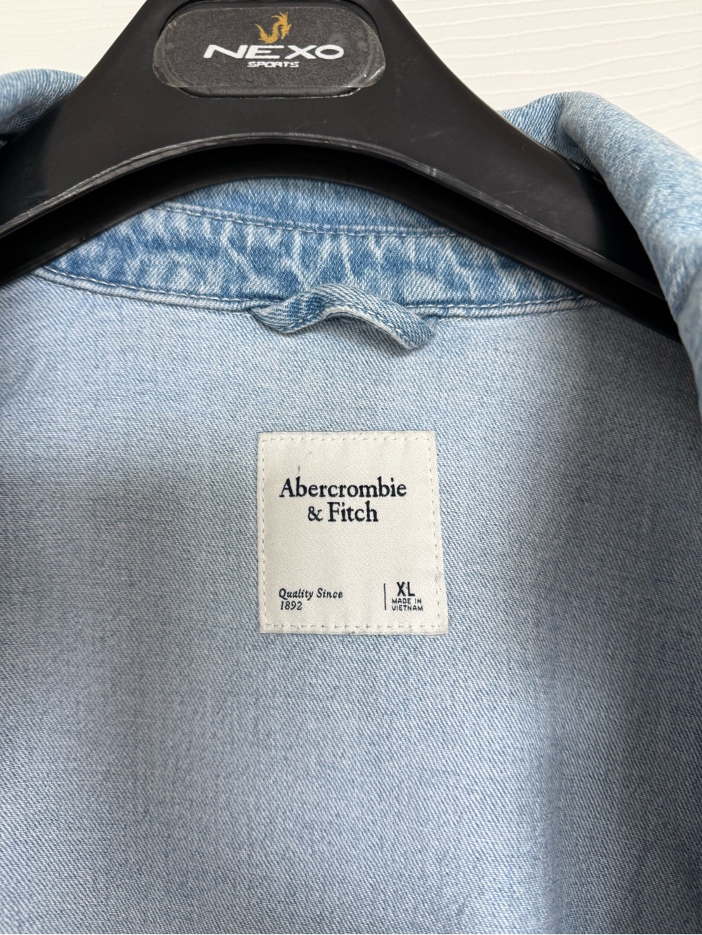Abercrombie & Fitch Light Blue Oversized Denim Shirt Jacket - Picture 5 of 12